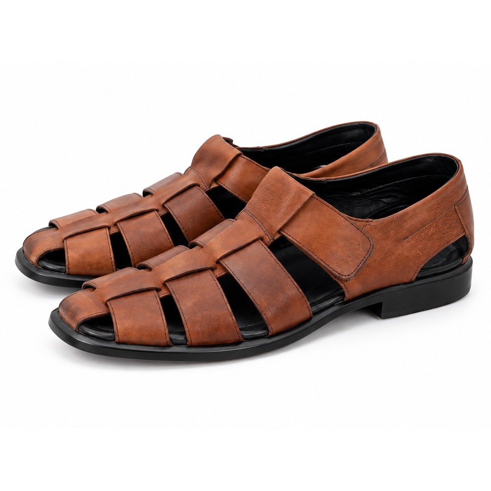To Boot New York Fisherman Sandals Mens 8 Brown Leather Adam Derrick Italy Good